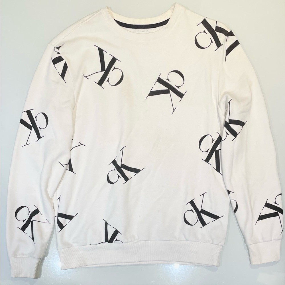 Calvin Klein Crewneck Sweater with Black CK Logo